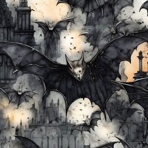 Creepy Bat Cityscape
