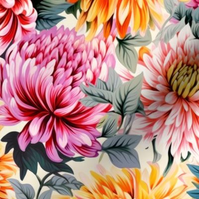 Fall Dahlias (Large Scale)