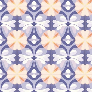 Purple floral geometry a la Hilma af Klint
