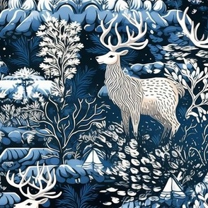 Reindeer Snowscape (Large Scale)