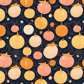 Pumpkin Night Stars a la Hilma af Klint
