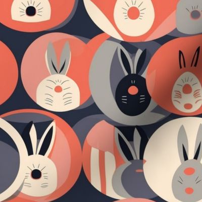 Abstract Bunny Rabbits a la Hilma af Klint