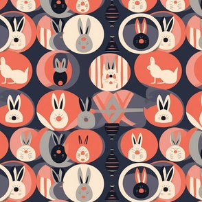 Abstract Bunny Rabbits a la Hilma af Klint