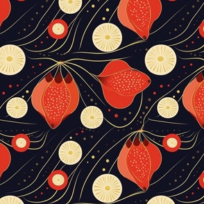 Starry Strawberry Night a la Hilma af Klint