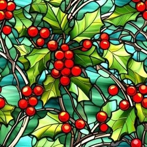 Stained Glass Holly (Small Scale)