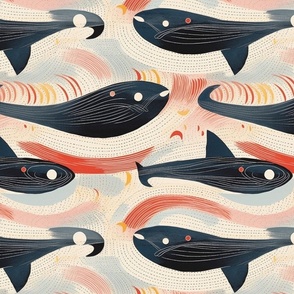Hilma af Klint Whales in the Ocean