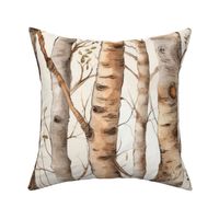 Watercolor Birch Forest (Large Scale)