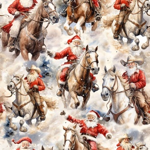 Cowboy Santas (Large Scale)