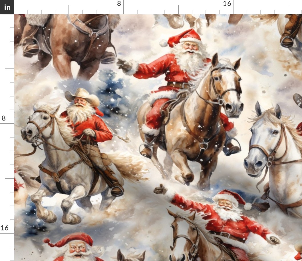 Cowboy Santas (Large Scale)