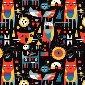 kandinsky abstract cats
