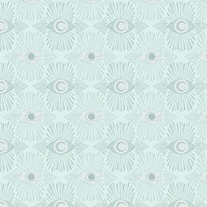 Sight Of Luna in Sea Glass Teal Monochrome - Medium