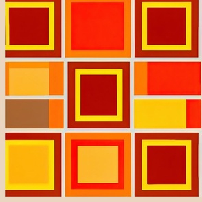 Orange brown squares