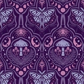 Gothic Nature Damask - small - violet 