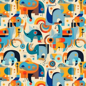 kandinsky abstract elephants 