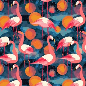 kandinsky flamingos of the sun