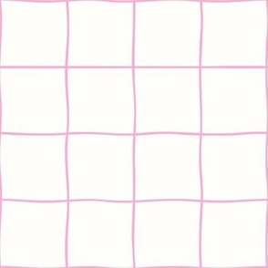 Thin Wavy Check_Bubble Gum Pink_Large