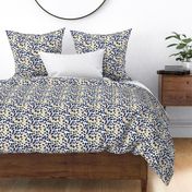 Vines and Berries - Navy - White - Medium