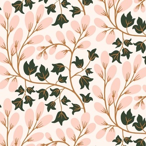 Vines and Berries - Pink Blush- Large