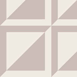 JUMBO //  split checks - creamy white_ silver rust blush - 12 inch squares