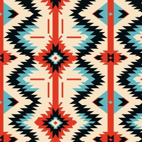 Dynamic Navajo Native American Blanket