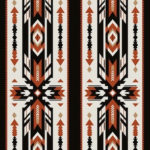  Tribal Style Blanket Acoma Pueblo Native American Stripe Azteca