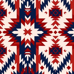 Liberty Star Navajo Native American Dine Rug Pattern