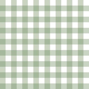 Medium // Gingham: Sage Green white - Checkers fabric + wallpaper