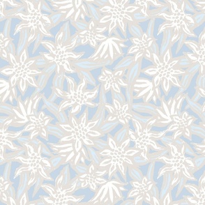FIFI ABSTRACT PAINTED FLORAL- BLUE SML