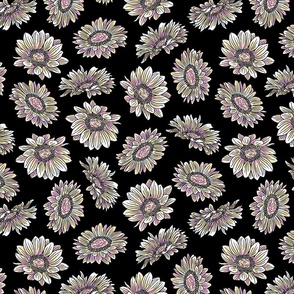ROBERTA DAISY PAINTED FLORAL- BLACK SML