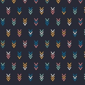 Lakeside Arrows - Multicolour on Navy | Mini