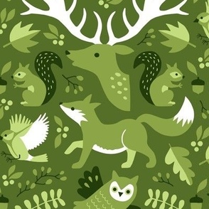 Forest Animals Autumn olive