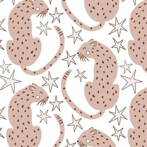 leopards and stars / soft neutral