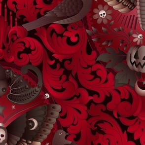 Large // Gothic halloween beauty in red