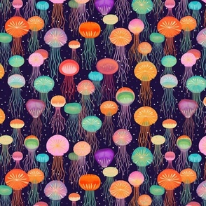 kandinsky polychromatic jellyfish rain