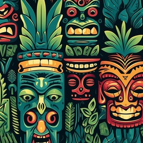 Tiki Faces & Tropical Vibes