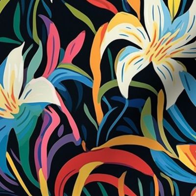kandinsky rainbow lilies