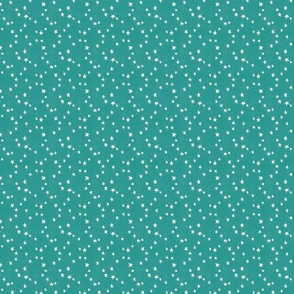 Stars in a teal turquoise green sky - medium scale