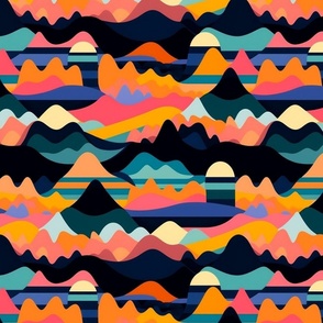 kandinsky geometric mountains 