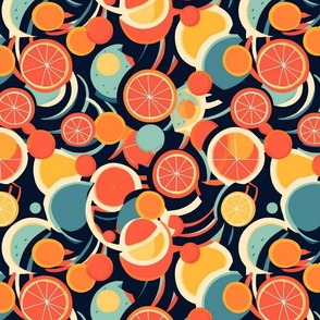 kandinsky citrus orange geometry
