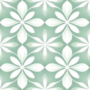 Floral Motifs on Mint Green