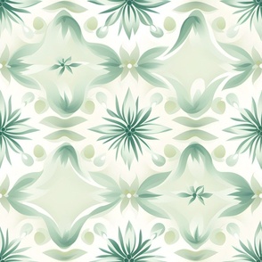 Green Floral Print 