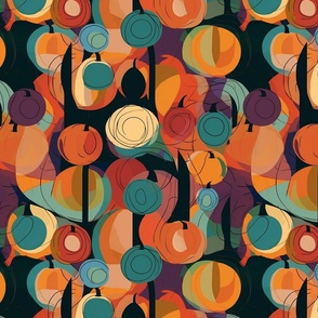 kandinsky pumpkins as geometric abstract