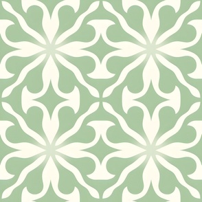 Sage Green Geometric Print 
