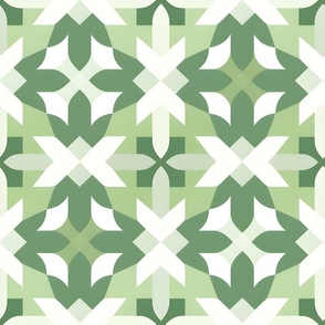 Green Geometric Print 