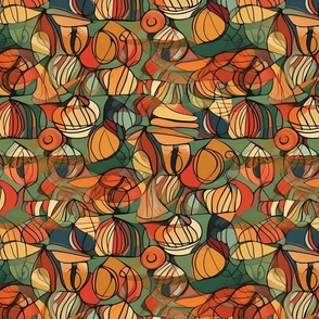 kandinsky abstract harvest pumpkins 