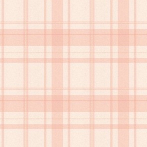 Buffalo check plaid in pale pink with a linen texture