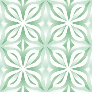 Light Green Geometric Print 