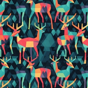 kandinsky abstract reindeer