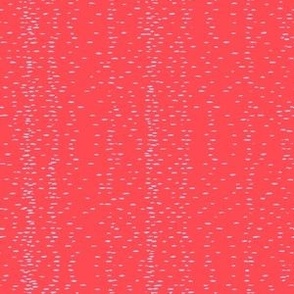 Modern Abstract Wonky Texture , Irregular Dashes on Bright Red