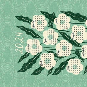 2024 Blair floral calendar - mint